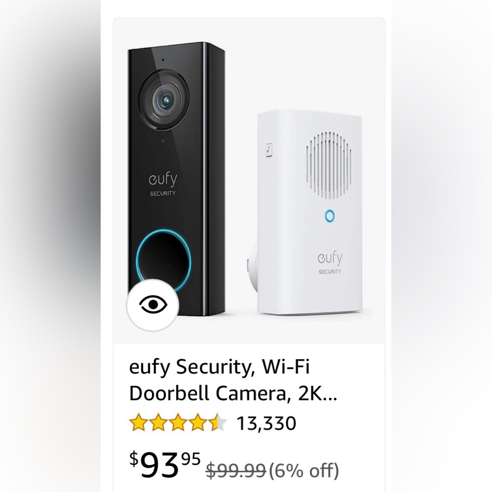 eufy video doorbell 2K wired new in box